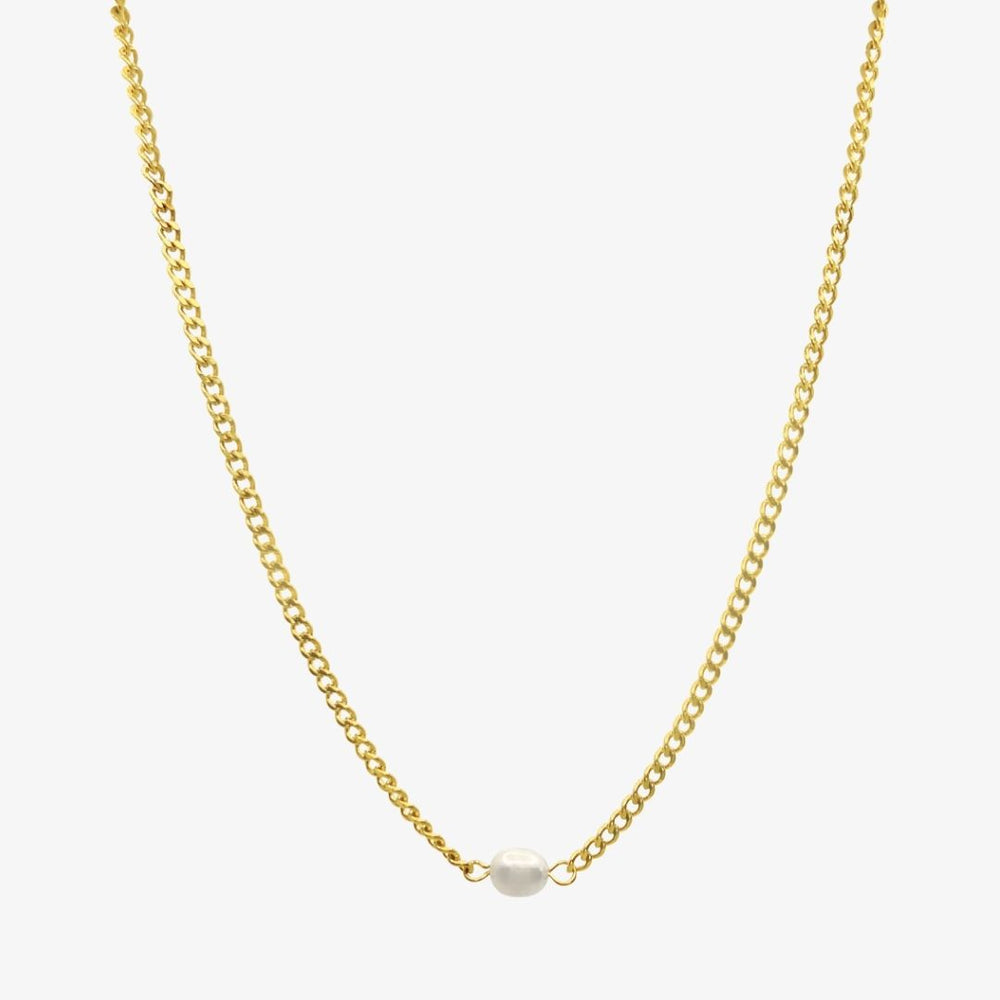 Chunky Perle Halskæde - 18K Guldbelagt