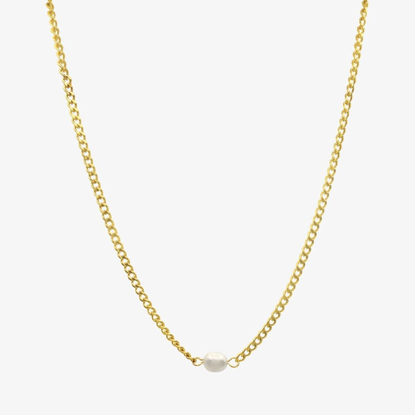 Chunky Perle Halskæde - 18K Guldbelagt