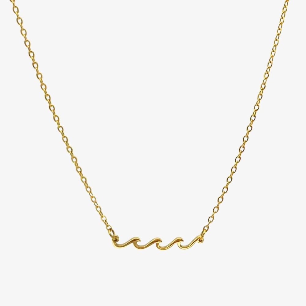 Bølge Halskæde - 18K Guldbelagt