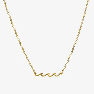 Bølge Halskæde - 18K Guldbelagt