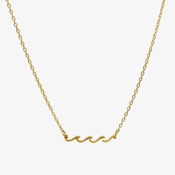 Bølge Halskæde - 18K Guldbelagt