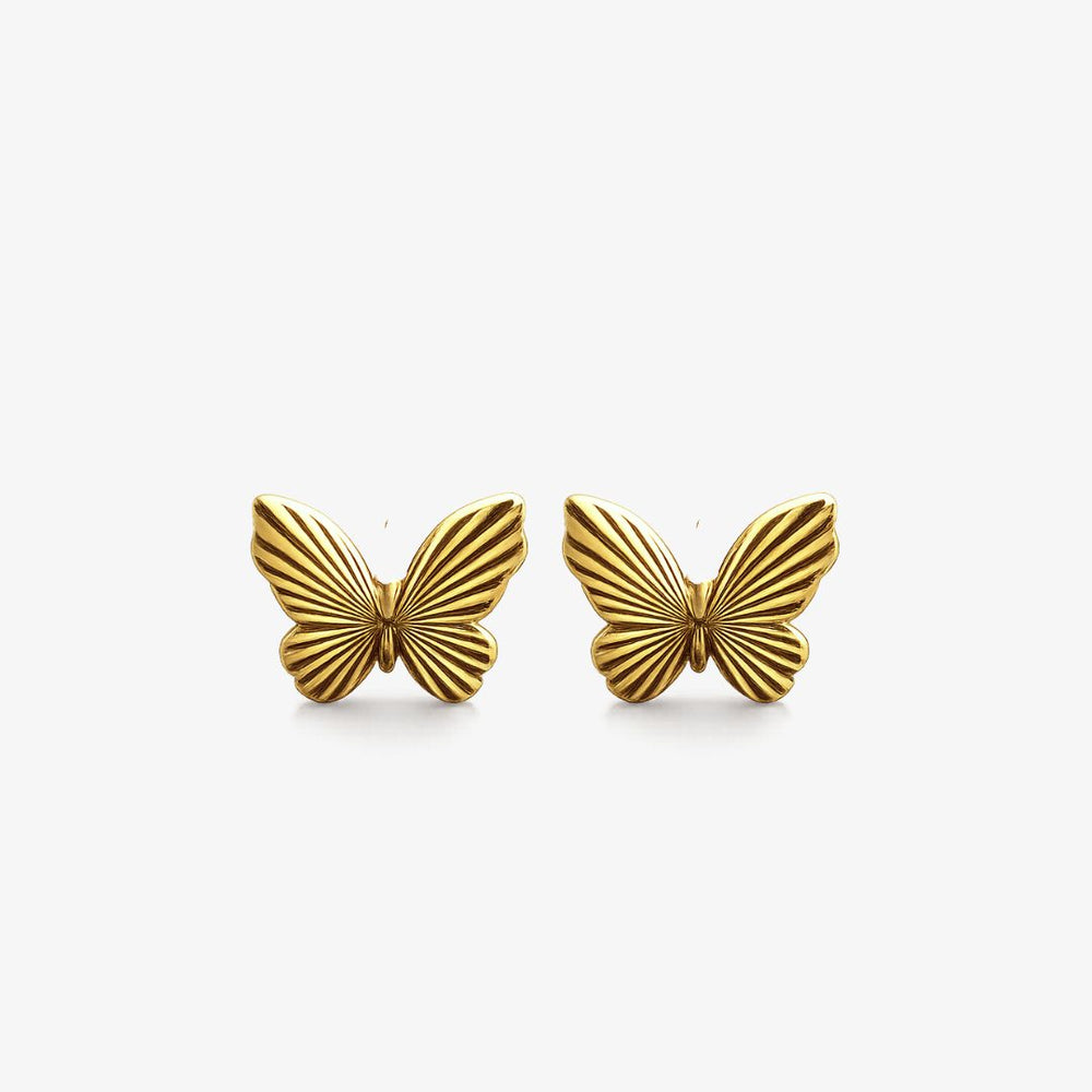 Butterfly Øreringe - 18K Guldbelagt