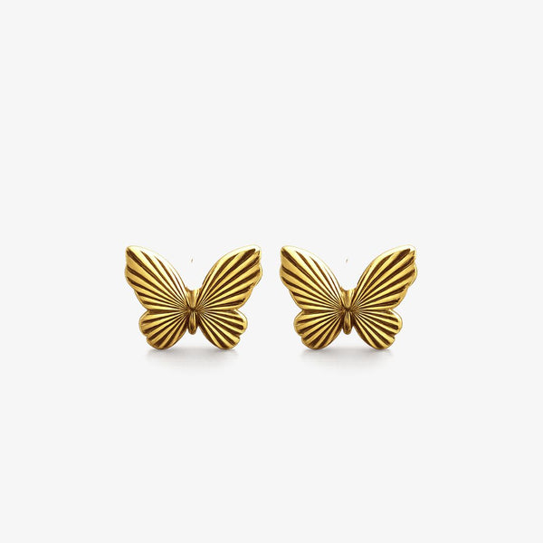 Butterfly Øreringe - 18K Guldbelagt