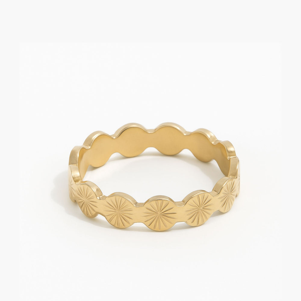 Sun Band Ring i 18K guldbelagt rustfrit stål.