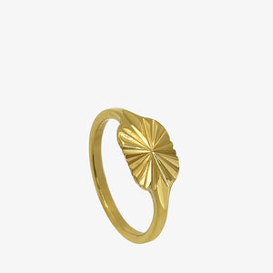 Sun Ring i 18K guldbelagt rustfrit stål.