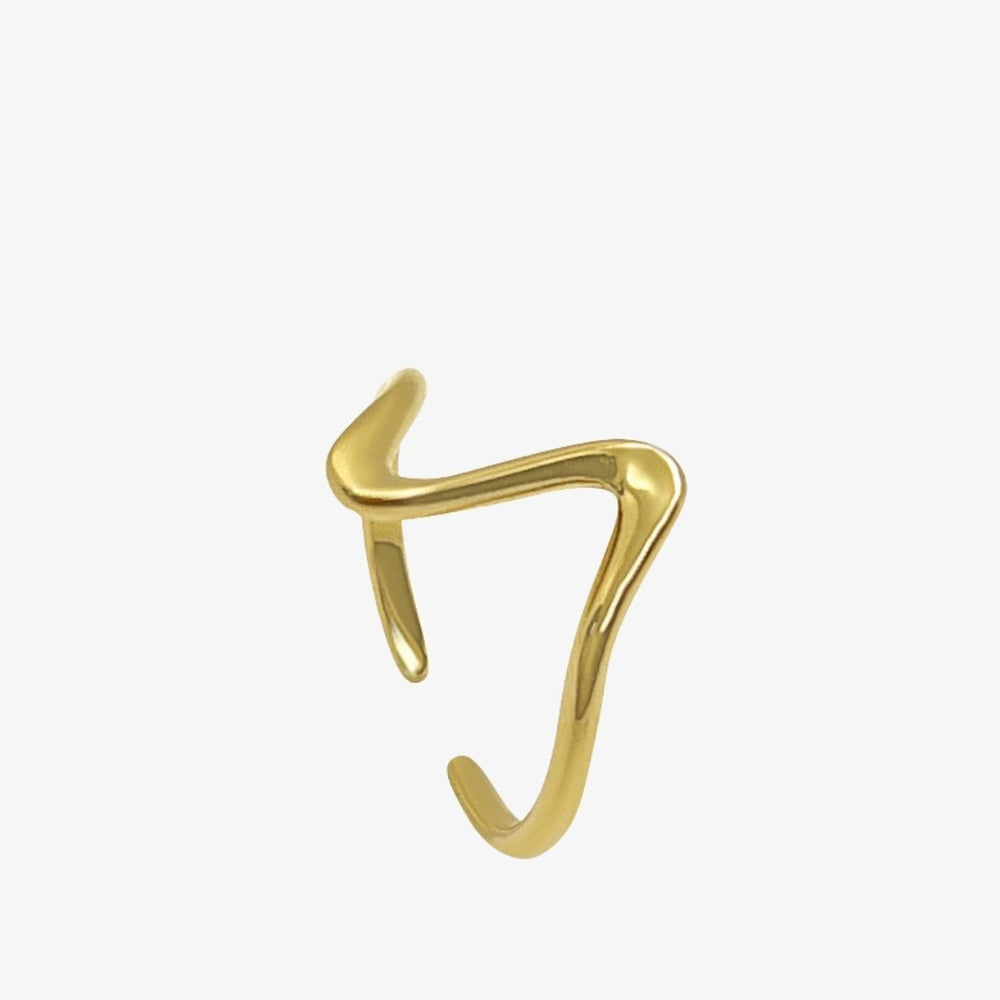Wave Ring i 18K guldbelagt rustfrit stål.